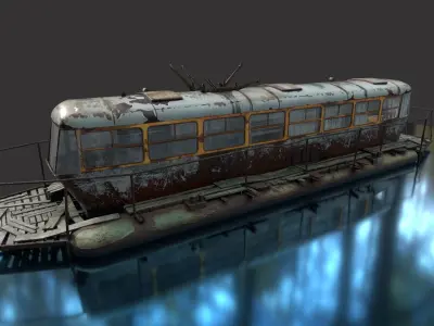 Abandoned Riverside -Waterside Tram 3D model