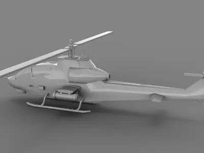 Helicopter 2 Base Mesh Free Free low-poly 3D model
