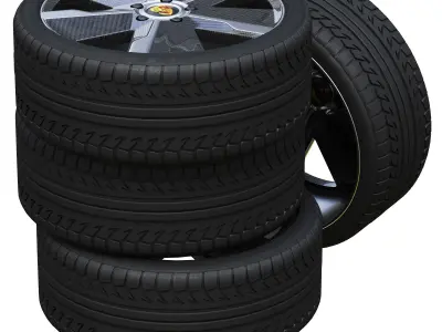 Porsche wheels 3D model by zifir3d