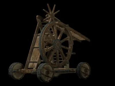 Medieval Siege Weapon - Siege Ladder Low-poly 3D model