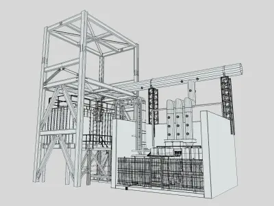 Power Generator Low-poly 3D model purchase