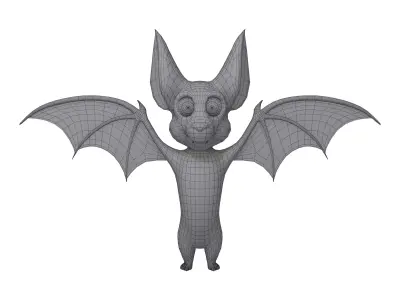 Bat Cartoon 3D model