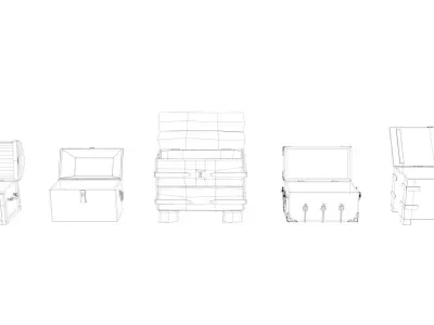 Medieval Chests Pack 3D model