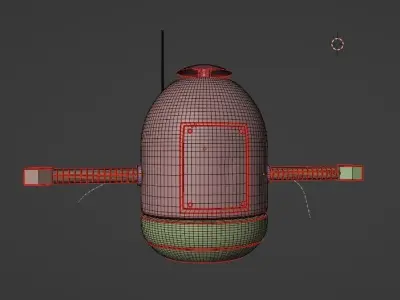 Old dark robot helper Free 3D model