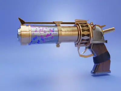 Jinx Pistol Free low-poly 3D model