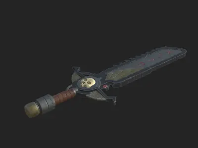 Chain Sword Low-poly 3D model purchase