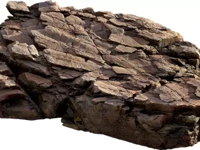 Rock white 2 Free 3D model