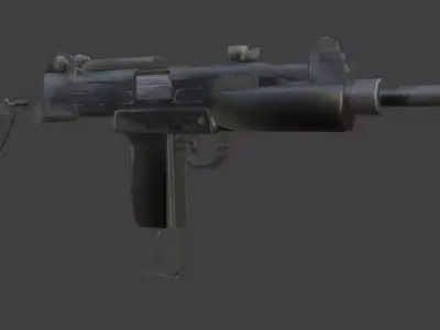 uzi weapon gun Low-poly 3D model