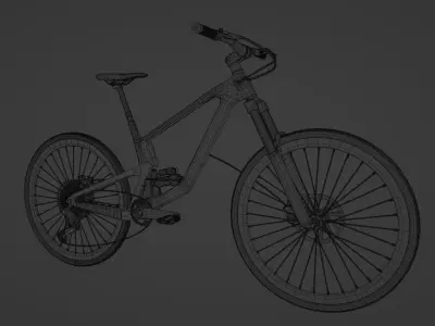 Bicycle gold mountain bike 3D model