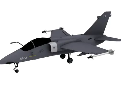 Lowpoly AMX International AMX Aircraft Model Low-poly 3D model