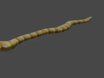 3d snake model Low-poly 3D model