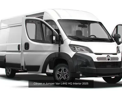 Stellantis Electric Panel  Van HQ Interior L4H2 2025  3D Model Pack