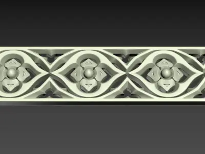 Gothic seamless ornament 03 3D print model