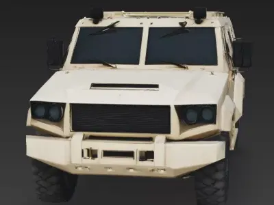 Realistic Armored Security Vehicle 3D Model Low-poly 3D model