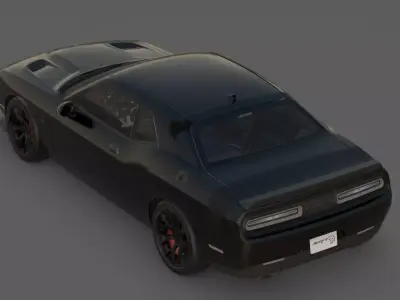 2015 Dodge Challenger SRT Hellcat 3D Model  American Muscle 3D model