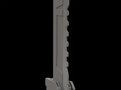 Mecha hard surface sword 3D model