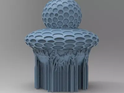 Ivy mushroom root 2 Low-poly 3D model
