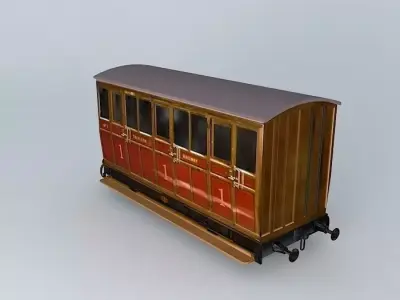 Eco Rail N/Gauge TALYLLYN 1st Class Old Steam Days Free 3D model