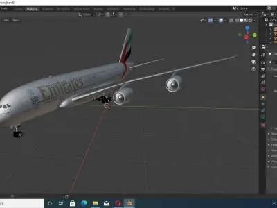 Emirates Plane 3D model