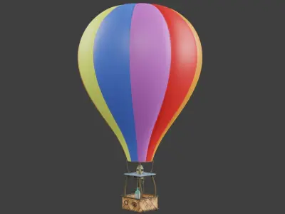 Hot Air Balloon 3D model 12