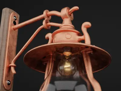 Old wall lamp 3D model