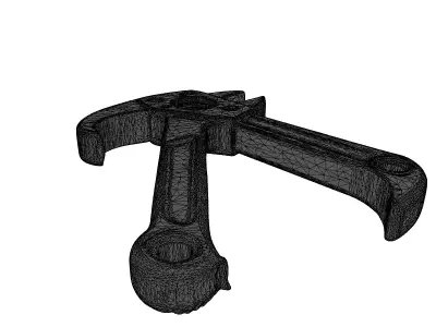 Rustic Industrial Mechanical Wrench 3D model