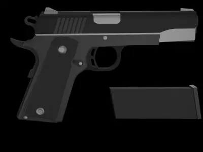 Simple Colt M1911 Free low-poly 3D model
