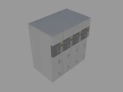 Medium voltage ring main unit SM6 QIII Free 3D model
