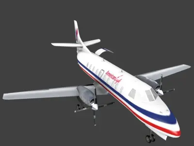 Fairchild Swearingen Metroliner Free low-poly 3D model