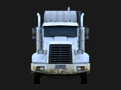 Concrete Mixing Truck 3D Model Realistic Rendered With Textured Low-poly 3D model
