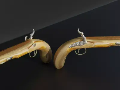 Old Gun 3D model buy
