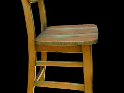 Antique Wooden Chair 3D print model