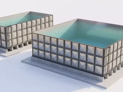 process water tank 3D Model 3D model