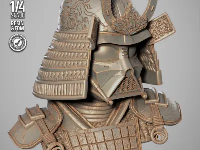 STAR WARS Darth Vader Samurai Portrait Bust 3D print model