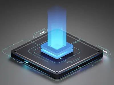 Isometric Technology Theme 3D Model Pack