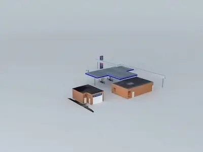 Fuel%26Retail station Brivibas Cesu Latvia Riga Brivibas stre... Free 3D model
