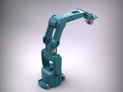 Robotic arm mechanical industrial machine 3D model