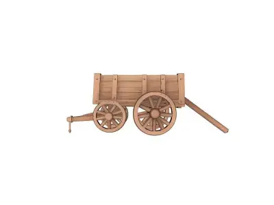 Wooden Cart 3D Printable Model 3D model purchase