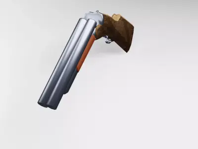 3d Low Poly Shotgun Low-poly 3D model