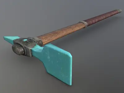 Hoe - Diamond Low-poly 3D model