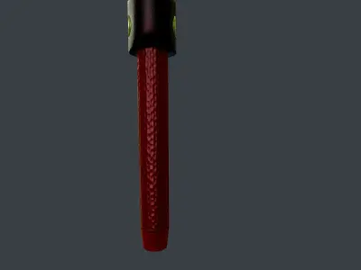 Long Green Stylized Sword 3D Model Low-poly 3D model
