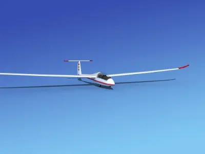 Duo Discus Sailplane 3D model 4