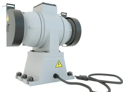 Industrial machine tool - Grinder machine gray 3D model