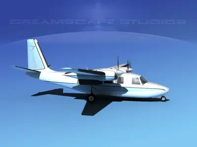 Rockwell Aero Commander 560 V18 3D model