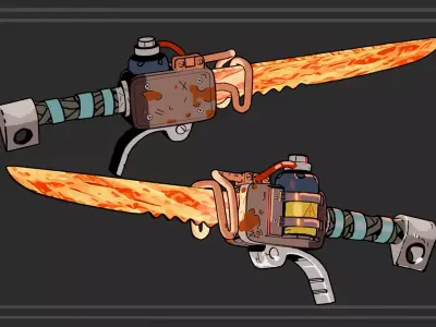 Weapon Stylized Sword Blade Low-poly 3D model