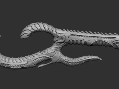 xenogun head of snake 3D model
