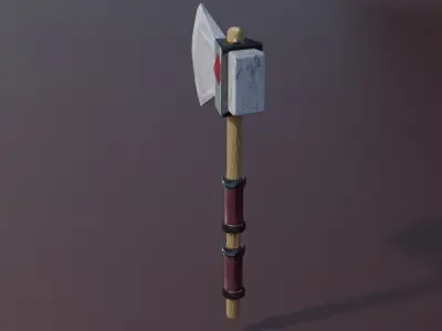 Stone axe Low-poly 3D model purchase