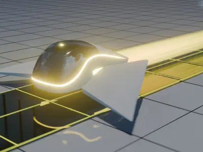 mouse jet Free 3D model