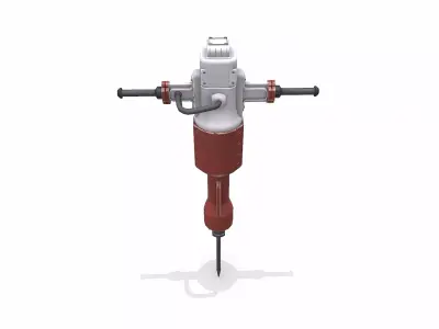 Old Jackhammer Low-poly PBR Low-poly 3D model