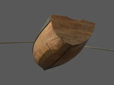 Wooden Boat Low-poly 3D model Low-poly 3D model purchase